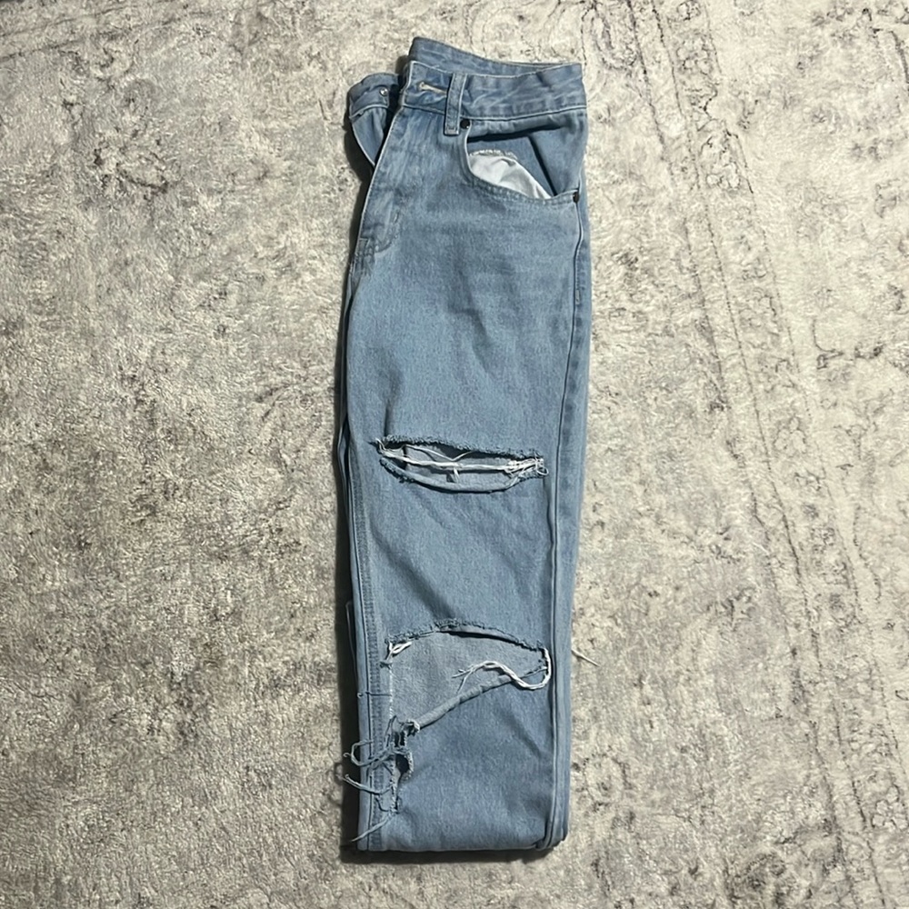 SHEIN XS washed out blue